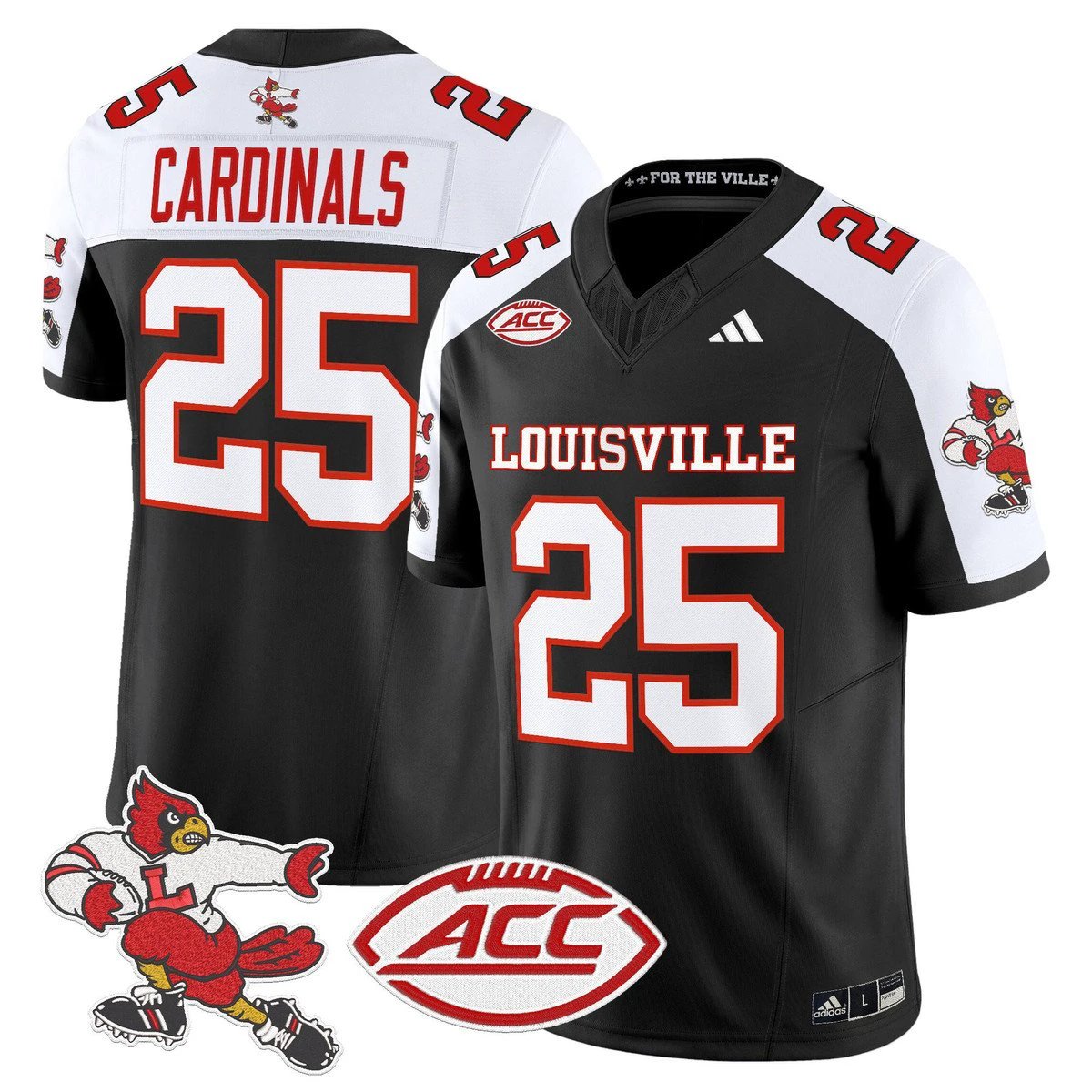 Cardinals Jersey #25 Louisville Cardinals 1980s Throwback Stitched Black Alter by My Store NCAA Football Jerseys