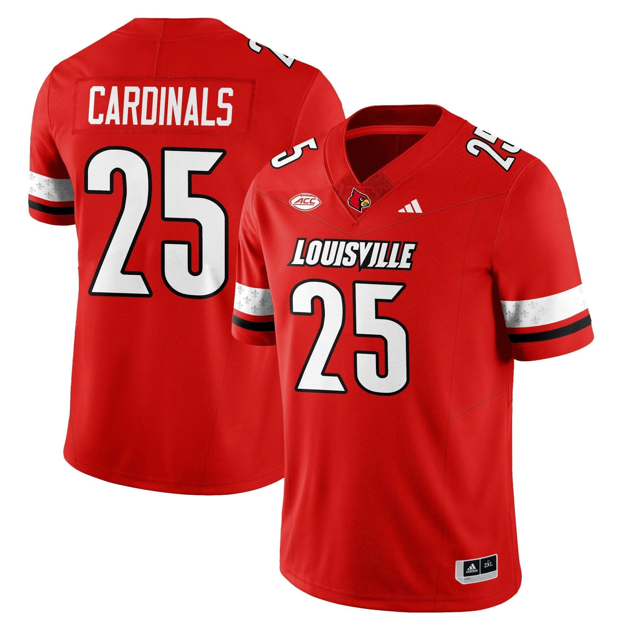 Cardinals Jersey #25 Louisville Football 2025 Vapor Limited Stitched Red by NCAA Football Jersey