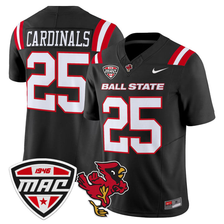 Cardinals Jersey #25 Ball State Cardinals 2025 Limited Stitched by My Store NCAA Football Jerseys