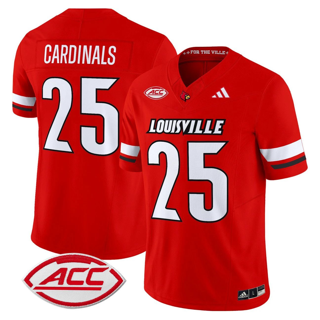 Cardinals Jersey #25 Louisville Cardinals 2025 Vapor Limited Stitched by My Store NCAA Football Jerseys