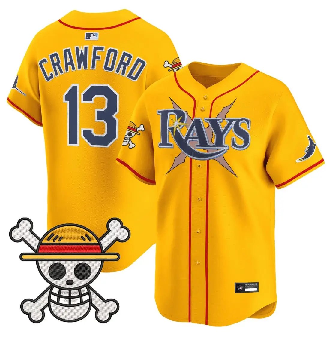 Carl Crawford Jersey #13 Tampa Bay Rays One Piece Premier Stitched by My Store