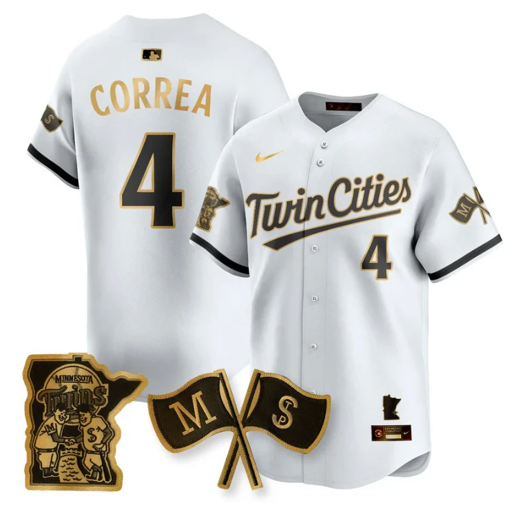 Carlos Correa Jersey #4 Minnesota Twins Alternate Limited Stitched White by My Store