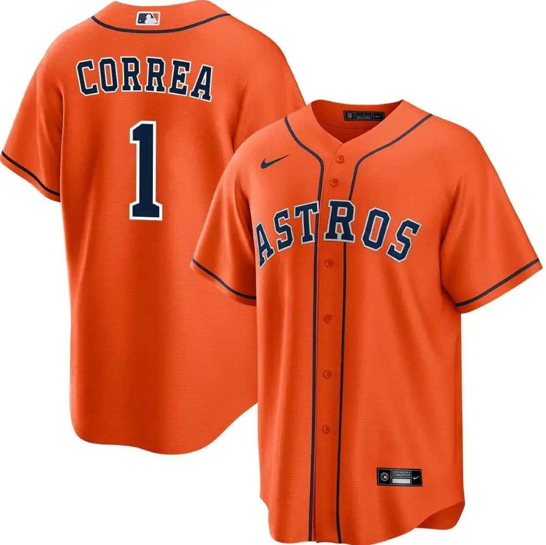 Carlos Correa Jersey #1 Astros Vapor Premier Limited All Stitched by My Store