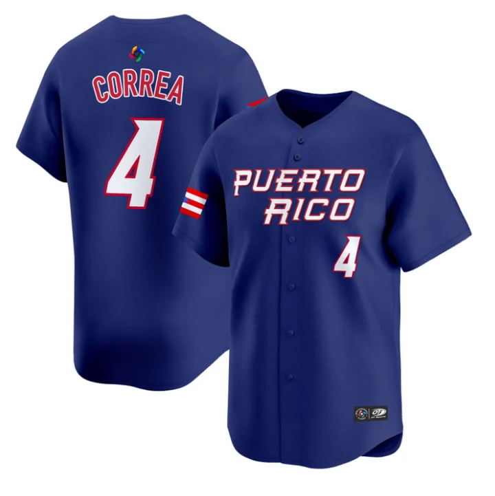 Carlos Correa Jersey #4 Puerto Rico Baseball Classic 2026 Roster Stitched by My Store