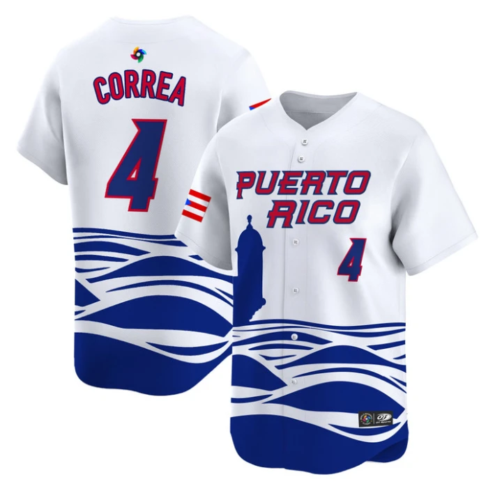 Carlos Correa Jersey #4 Puerto Rico Baseball Classic 2026 Roster Stitched by My Store