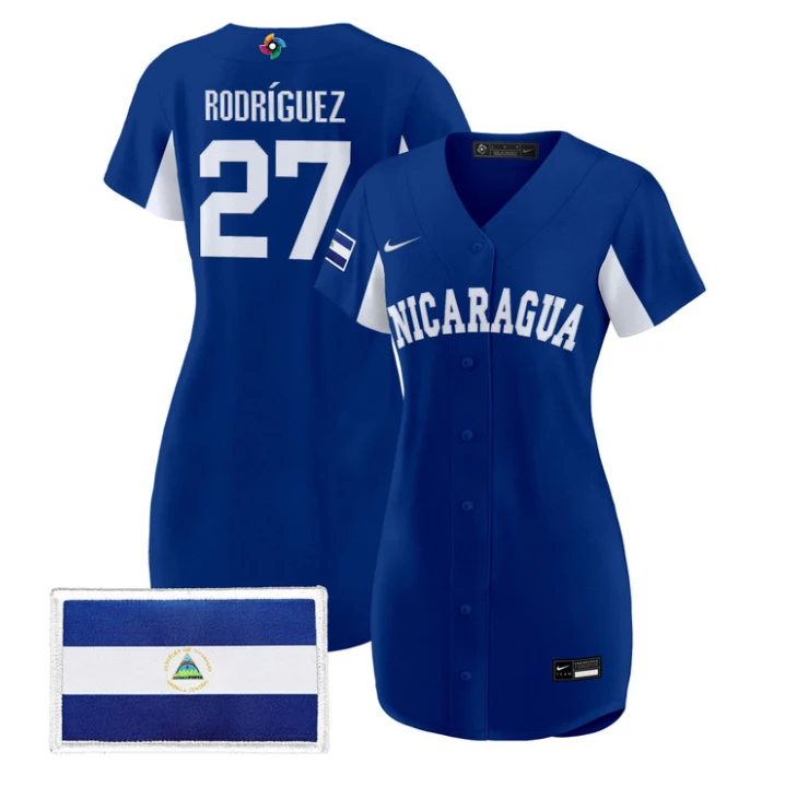 Carlos Rodríguez Jersey #27 Nicaragua 2026 World Baseball Dress Stitched by My Store