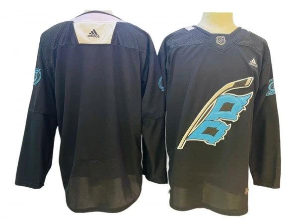 Carolina Hurricanes Blank Black 2022 Panthers Night Jersey by Hockey David