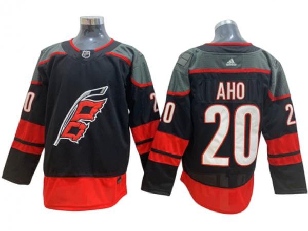 Carolina Hurricanes #20 Sebastian Aho Black Alternate Jersey by Hockey David