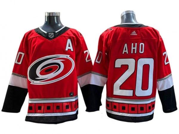 Carolina Hurricanes #20 Sebastian Aho Red 25TH Jersey by Hockey David