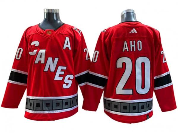 Carolina Hurricanes #20 Sebastian Aho Red Reverse Retro 2.0 Jersey by Hockey David
