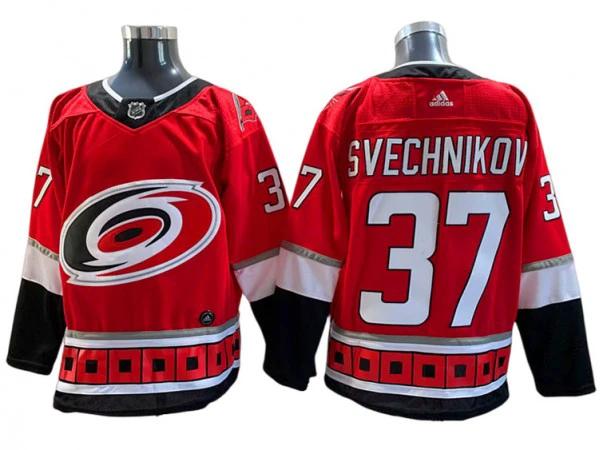 Carolina Hurricanes #37 Andrei Svechnikov Red 25TH Jersey by Hockey David