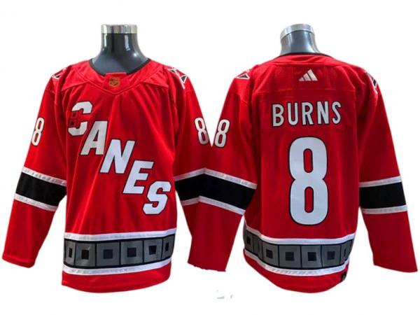 Carolina Hurricanes #8 Brent Burns Red Reverse Retro 2.0 Jersey by Hockey David