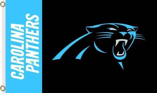 Carolina Panthers Black US Flag 3X5 Ft Polyester Banner USA 90x150cm by flagsjustdoit