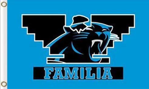 Carolina Panthers Familia Flag 3X5 Ft Polyester Banner USA 90x150cm by flagsjustdoit