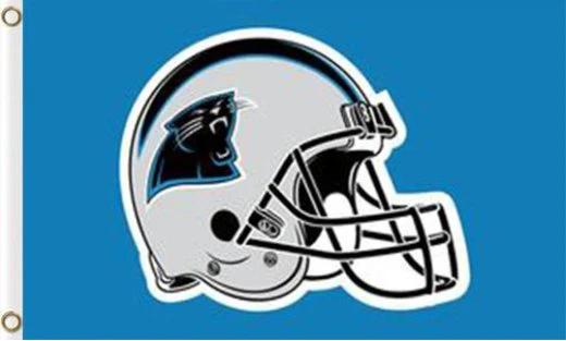 Carolina Panthers Helmet Sport Flag 3X5 Ft Polyester Banner USA 90x150cm by flagsjustdoit