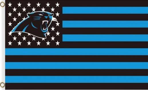 Carolina Panthers Star and Stripes Flag 3X5 Ft Polyester Banner USA 90x150cm by flagsjustdoit