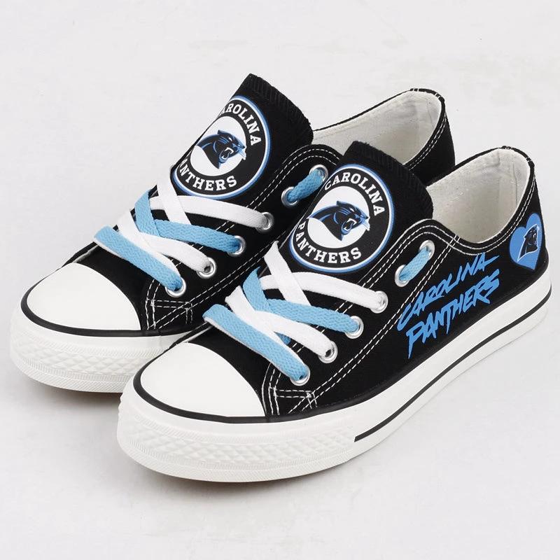 Carolina Panthers Low Top Canvas Sport Sneakers Shoes For Men Women Fans by Crocs