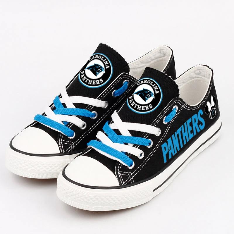 Carolina Panthers Low Top Canvas Sport Sneakers Shoes For Men Women Fans by Crocs