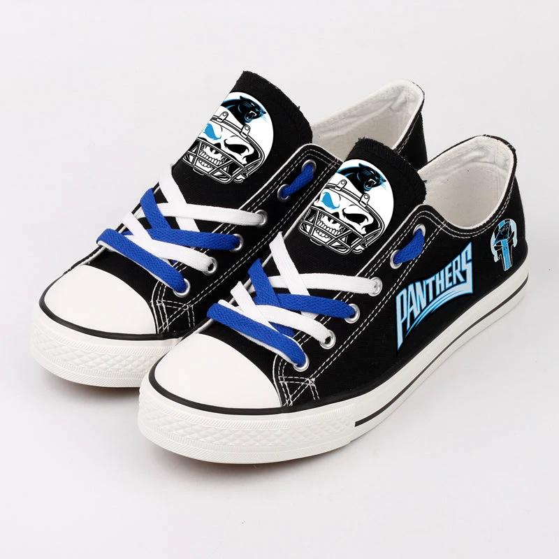 Carolina Panthers Low Top Canvas Sport Sneakers Shoes For Men Women Fans by Crocs