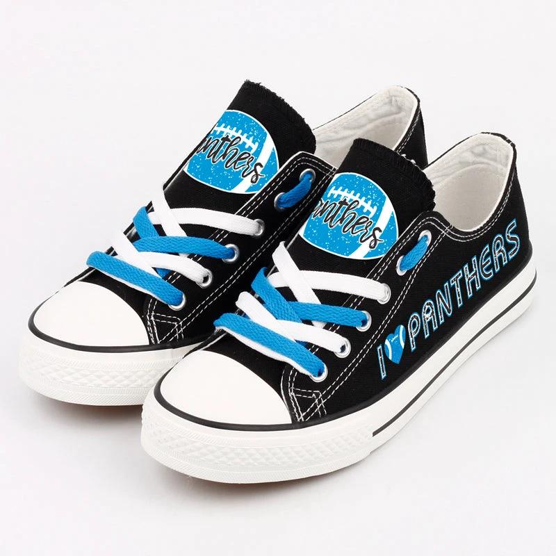 Carolina Panthers Low Top Canvas Sport Sneakers Shoes For Men Women Fans by Crocs