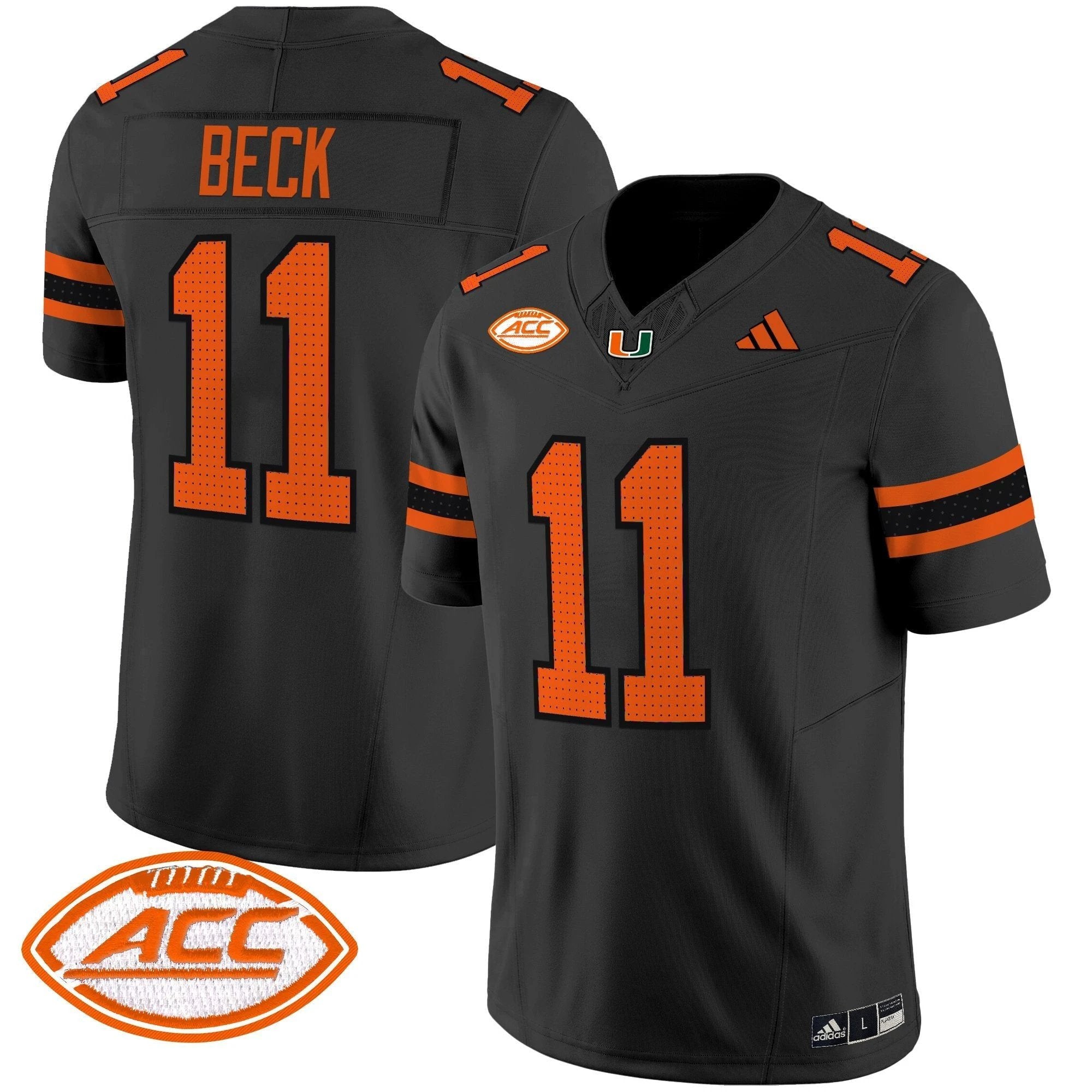 Carson Beck Jersey #11 Miami Hurricanes 2025 Limited Stitched Black by My Store