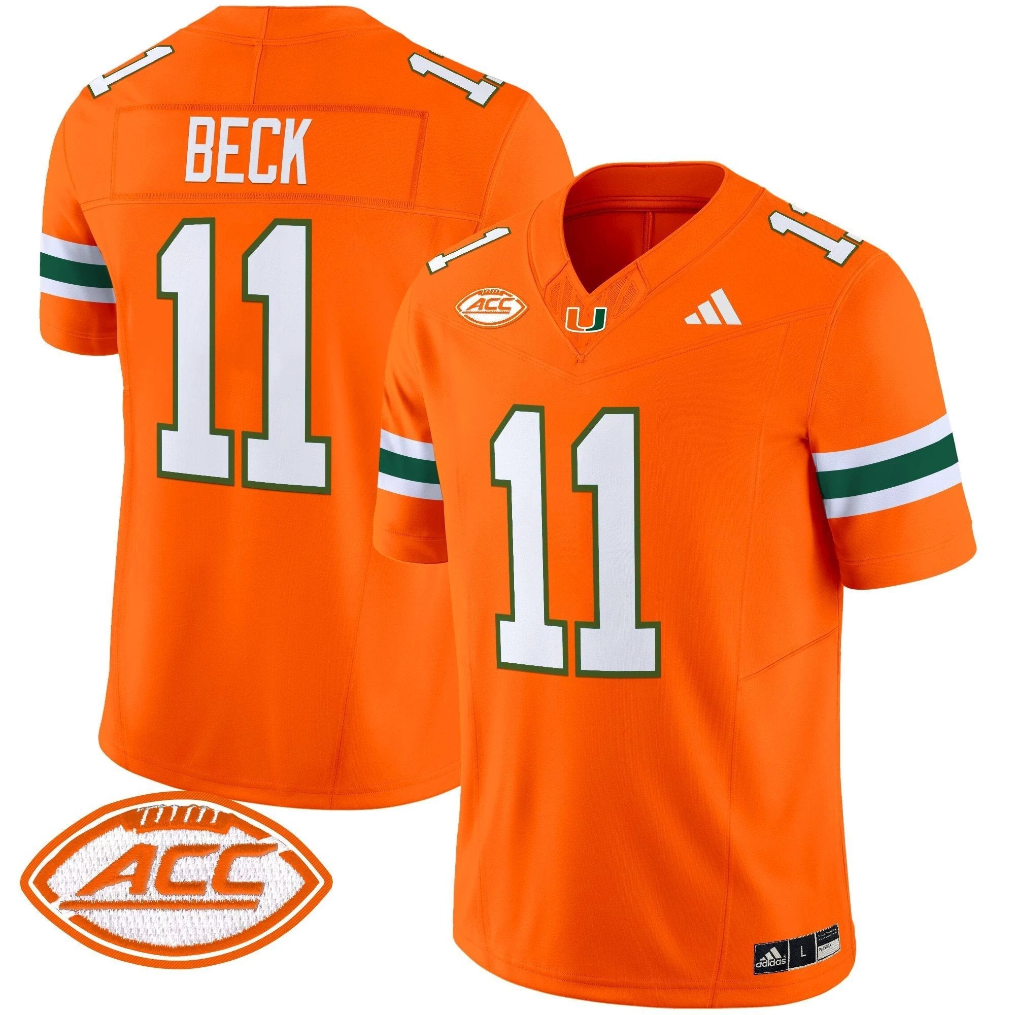 Carson Beck Jersey #11 Miami Hurricanes 2025 Limited Stitched Orange by My Store
