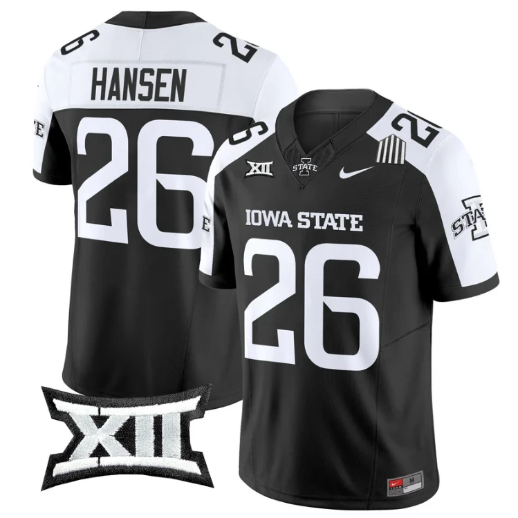 Carson Hansen Jersey #26 Iowa State Cyclones 2025 Limited Stitched Black Alter by My Store NCAA Football Jerseys