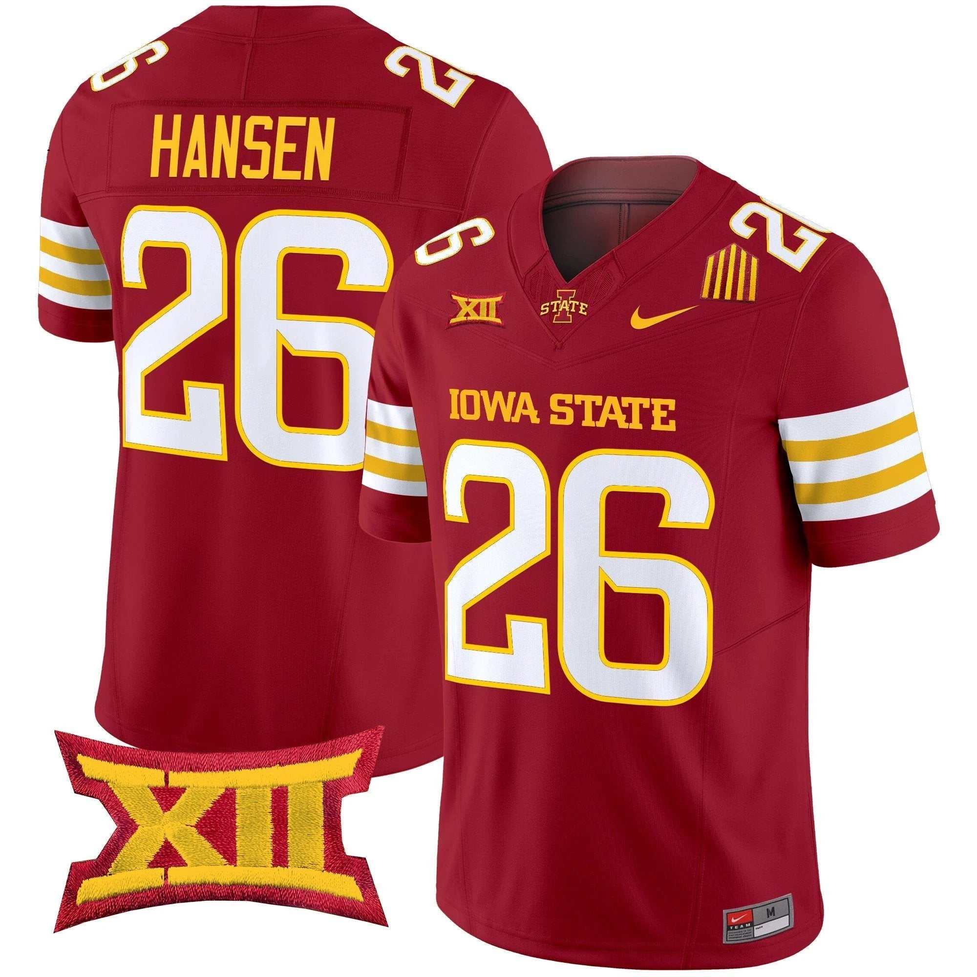 Carson Hansen Jersey #26 Iowa State Cyclones 2025 Stitched Cardinal by My Store