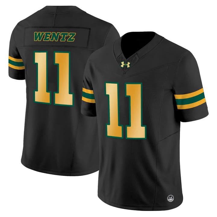Carson Wentz Jersey #11 North Dakota State Bison Limited Stitched Black by My Store NCAA Football Jerseys