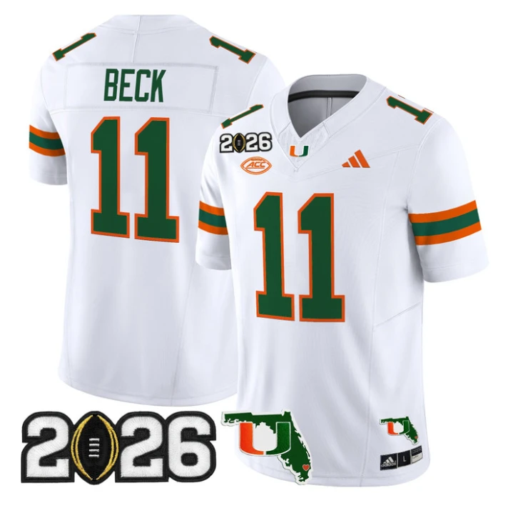 Carson Beck Jersey #11 Miami Hurricanes 2026 CFP Final Florida Stitched by My Store NCAA Football Jerseys