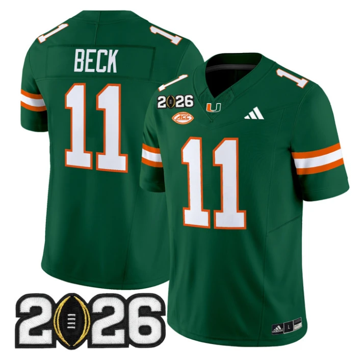 Carson Beck Jersey #11 Miami Hurricanes 2026 CFP Final Stitched Black by My Store NCAA Football Jerseys