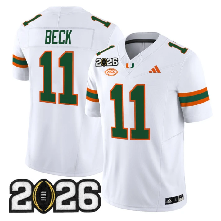Carson Beck Jersey #11 Miami Hurricanes 2026 CFP Final Stitched Black by My Store NCAA Football Jerseys