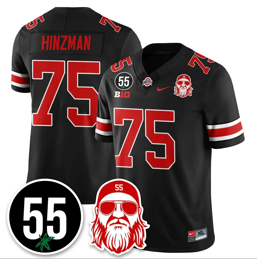 Carson Hinzman Jersey #75 Ohio State Buckeyes Nick Mangold Patch Stitched by My Store NCAA Football Jerseys