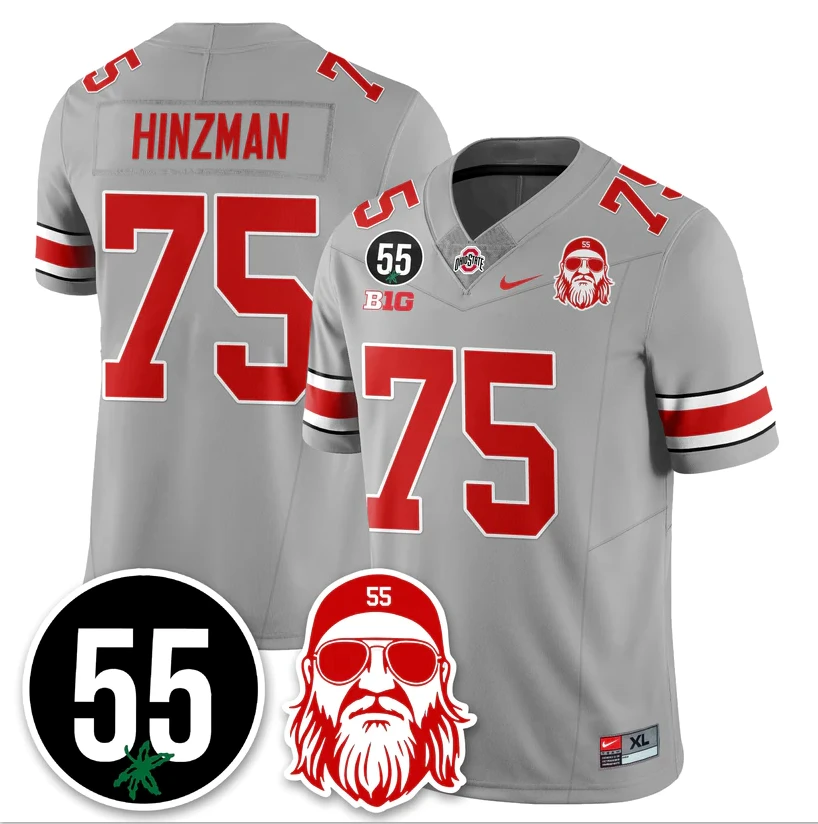Carson Hinzman Jersey #75 Ohio State Buckeyes Nick Mangold Patch Stitched by My Store NCAA Football Jerseys