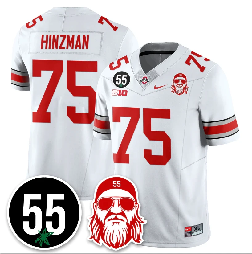 Carson Hinzman Jersey #75 Ohio State Buckeyes Nick Mangold Patch Stitched by My Store NCAA Football Jerseys