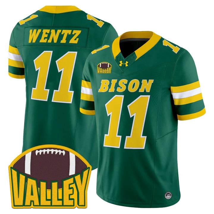 Carson Wentz Jersey #11 North Dakota State Bison 2025 Limited Stitched by My Store NCAA Football Jerseys