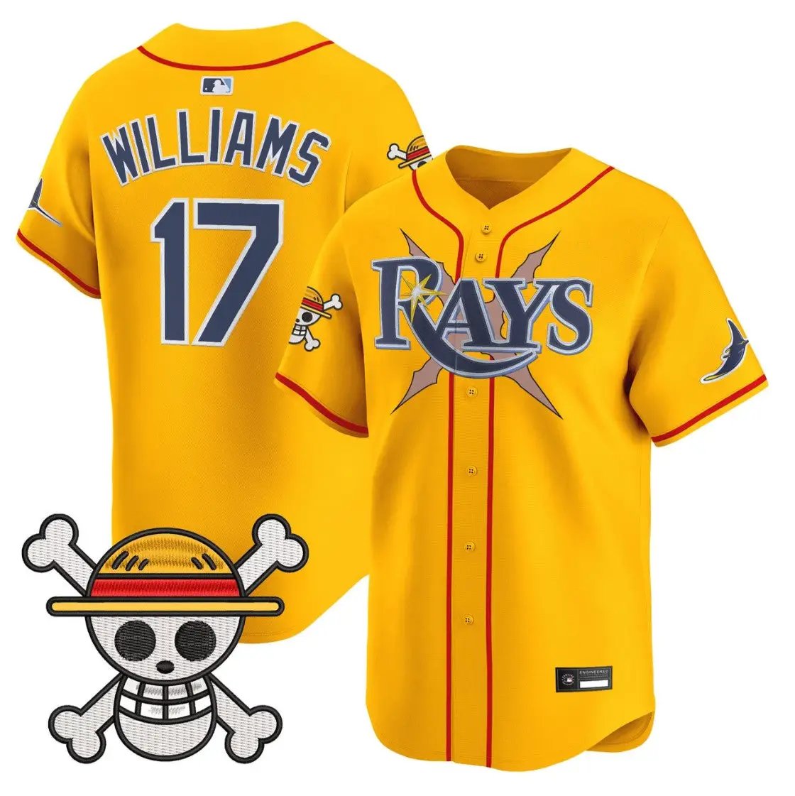 Carson Williams Jersey #17 Tampa Bay Rays One Piece Premier Stitched by My Store