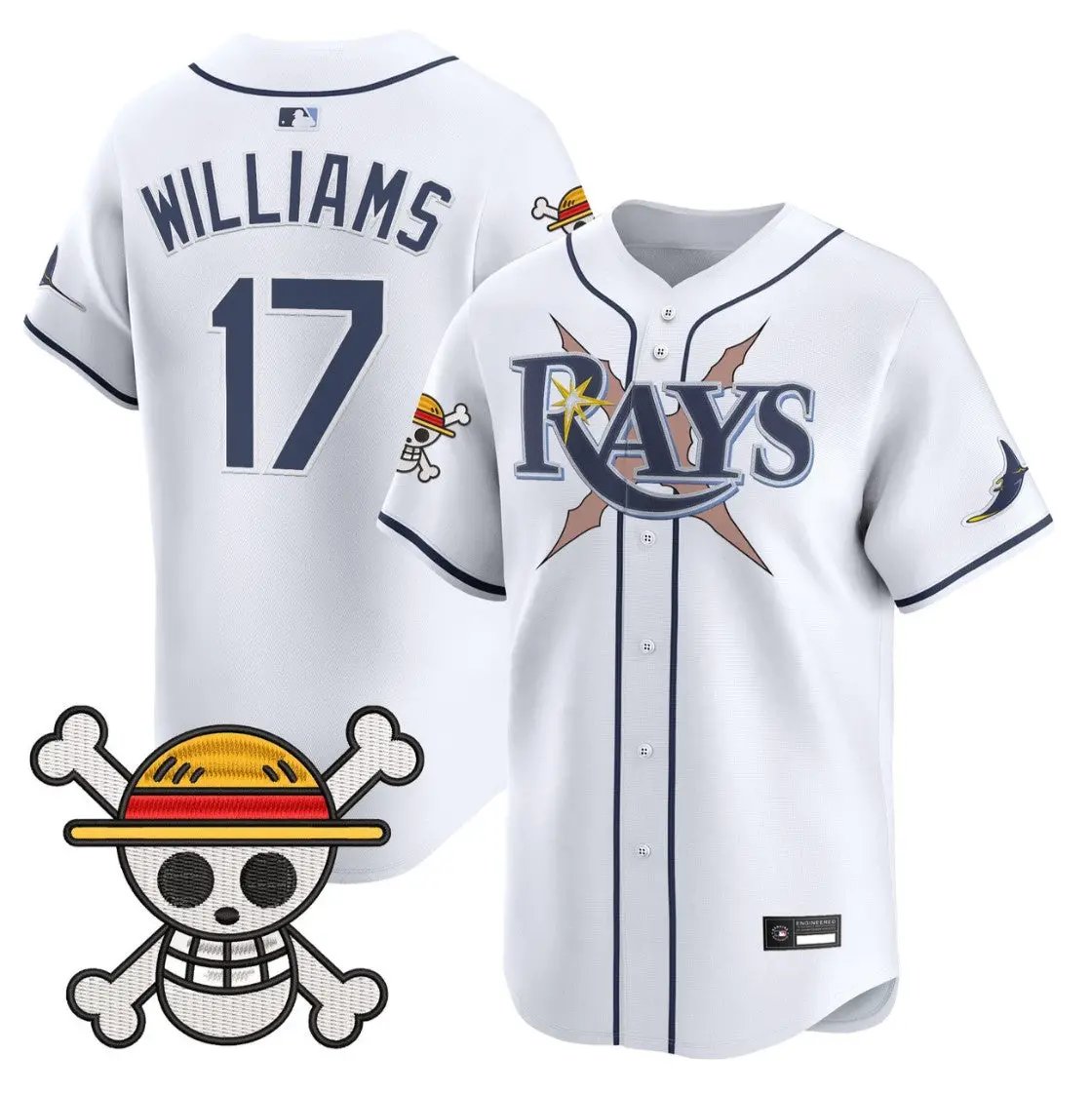 Carson Williams Jersey #17 Tampa Bay Rays One Piece Premier Stitched by My Store