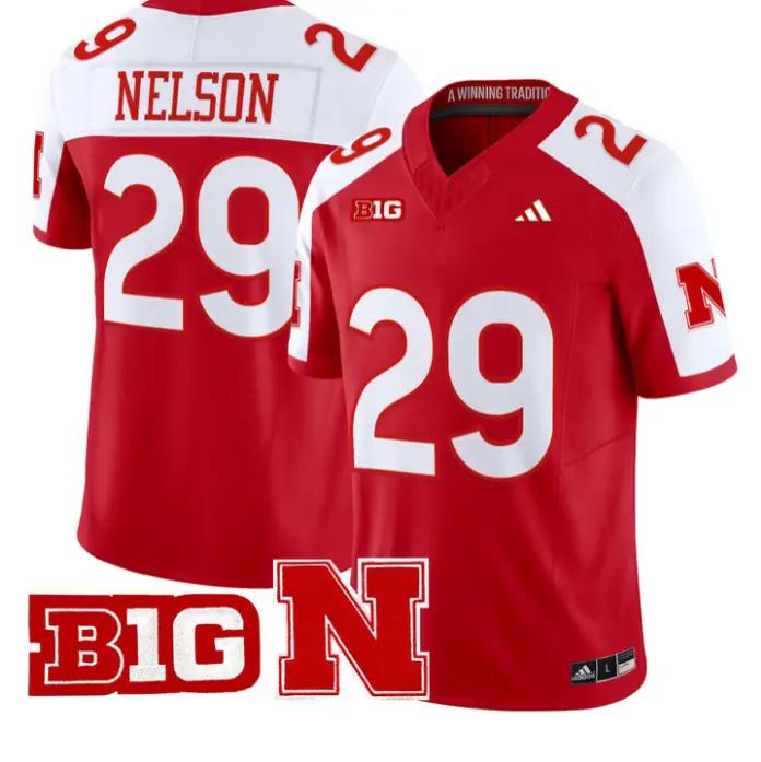 Carter Nelson Jersey #29 Nebraska Cornhuskers 2026 Vapor Limited Stitched by My Store NCAA Football Jerseys