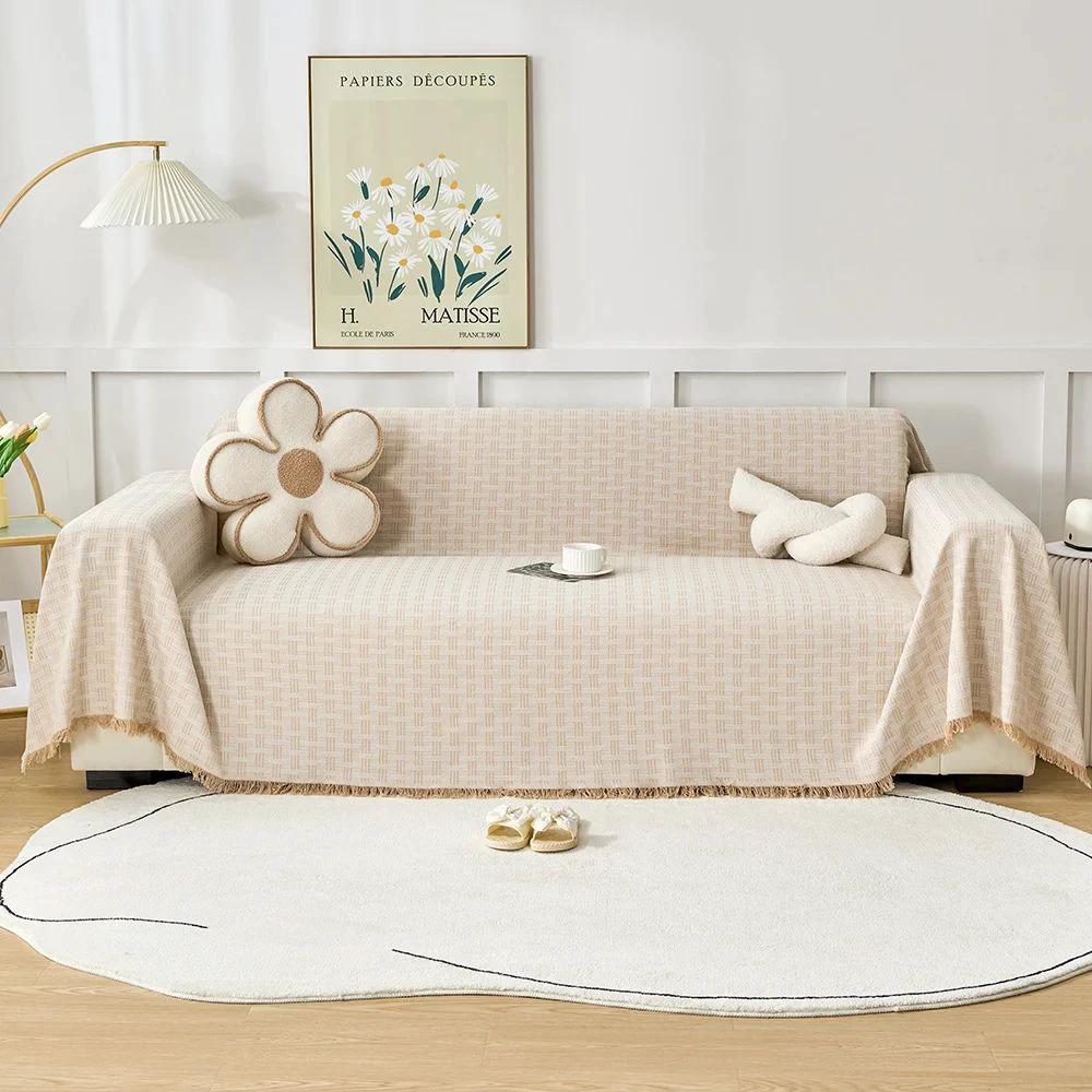 Casa Serene Geometric Sofa Cover by Casa & Beyond