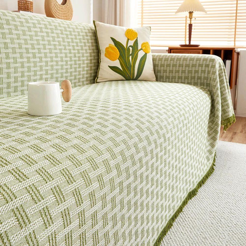 Casa Serene Geometric Sofa Cover by Casa & Beyond