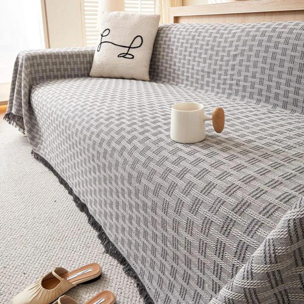 Casa Serene Geometric Sofa Cover by Casa & Beyond
