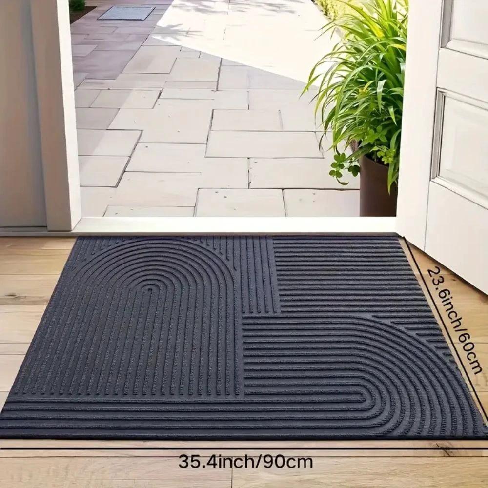 Curved Thread Line Door Mat by Casa & Beyond