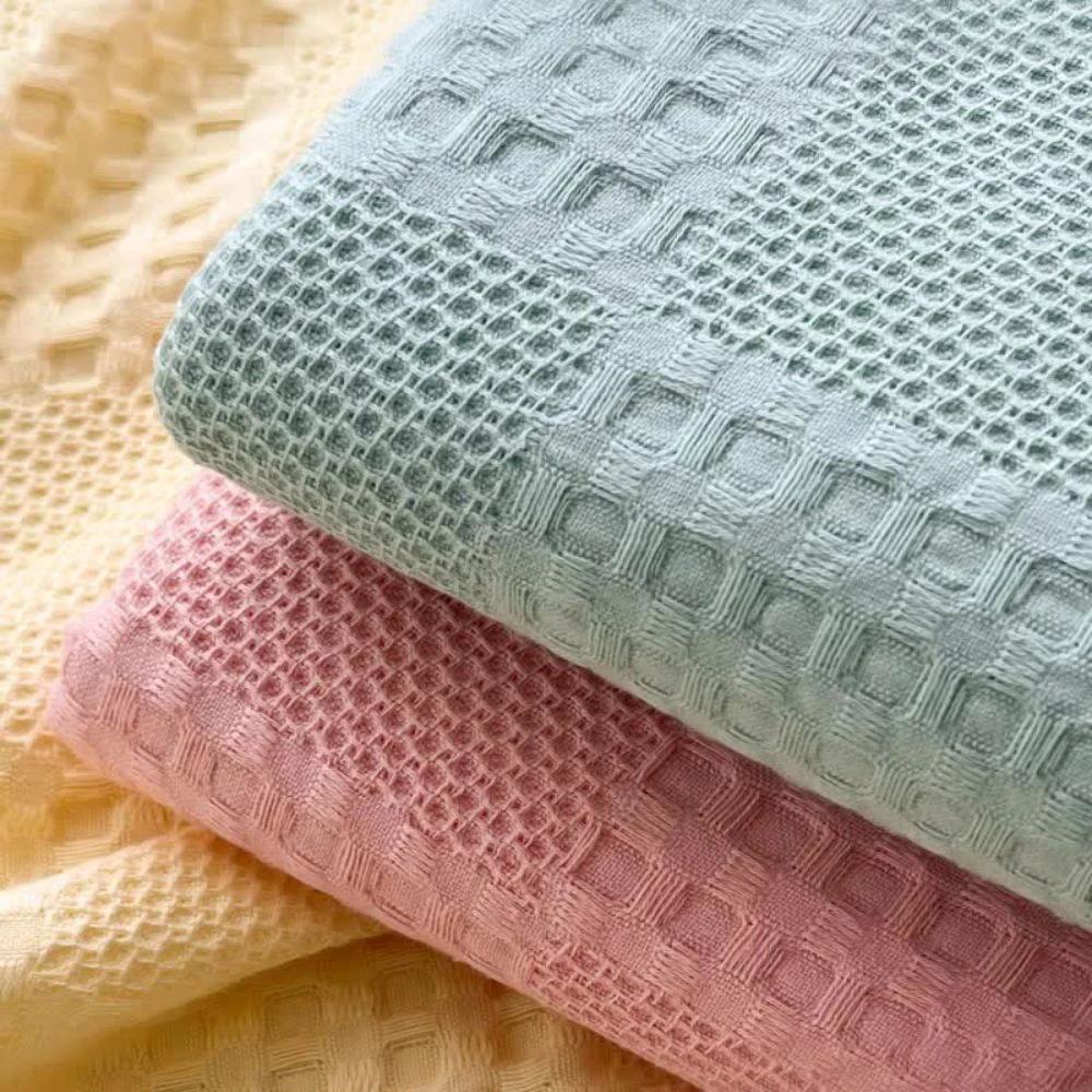 Blush Waffle Checkered Blanket by Casa & Beyond