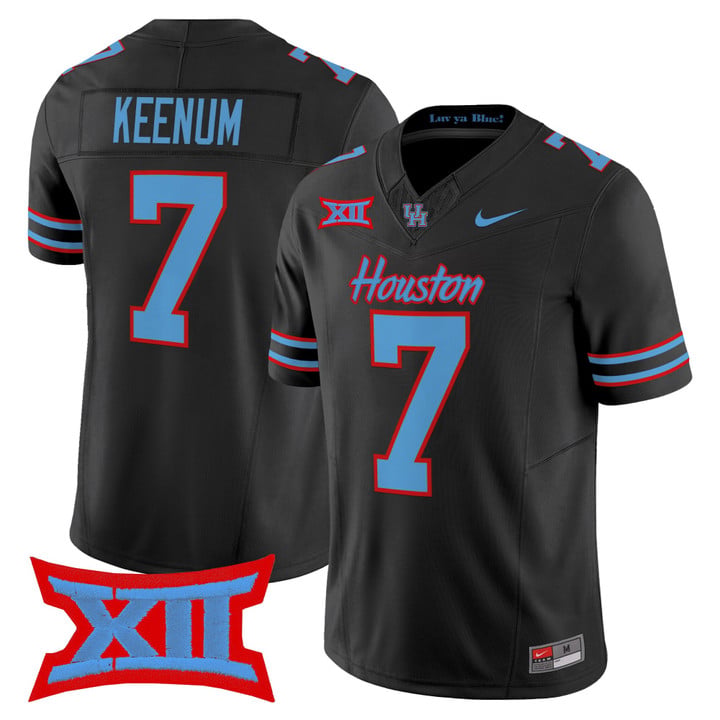 Case Keenum Jersey #7 Houston Cougars 2025 Oilers Inspired Stitched by My Store NCAA Football Jerseys