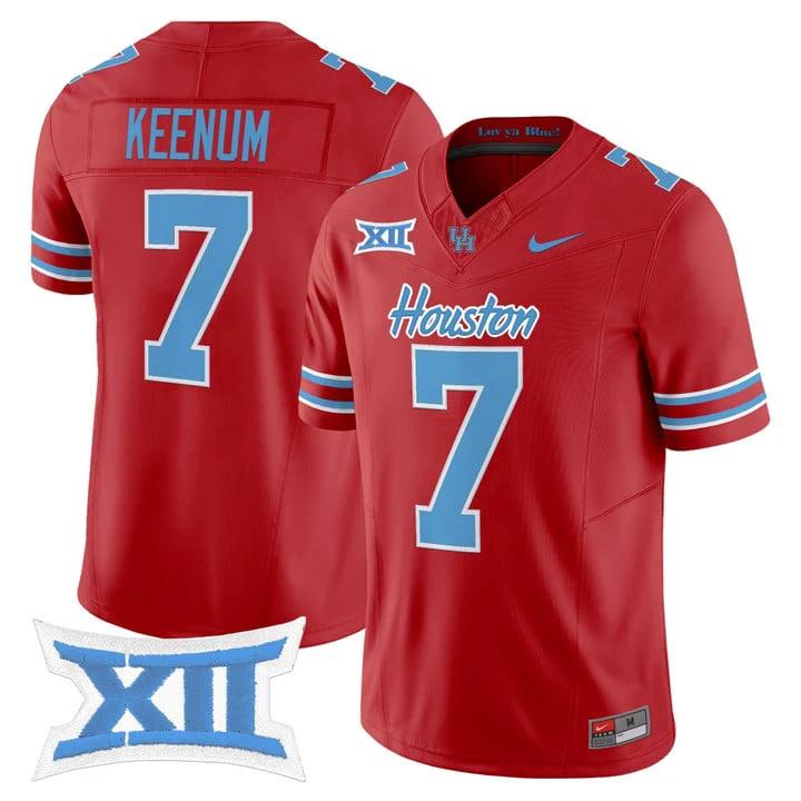 Case Keenum Jersey #7 Houston Cougars 2025 Oilers Inspired Stitched by My Store NCAA Football Jerseys