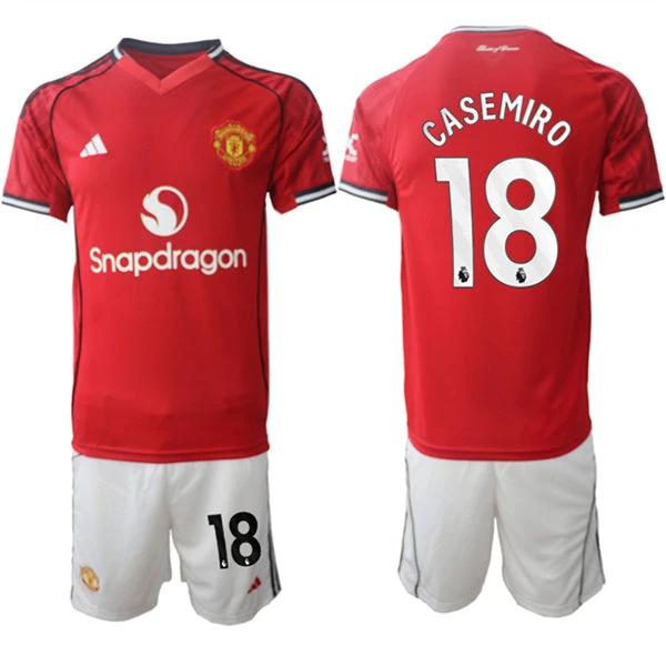 Casemiro Jersey #18 Manchester United Red Home 2025-26 Soccer Suit by Soccer Jersey
