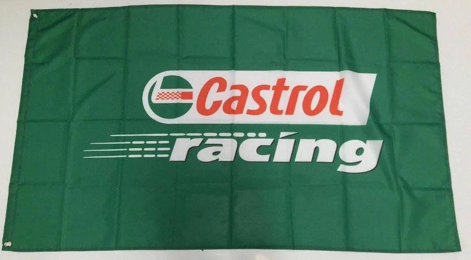 Castrol Racing Style 1 Banner Flag Car Wakefield Motor Workshop Mechanic Patent 3x5ft by flagsjustdoit