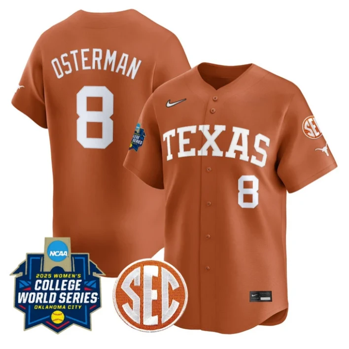 Cat Osterman Jersey #8 Texas Longhorns 2025 World Series Stitched Orange by My Store