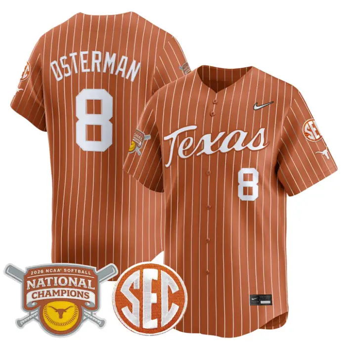 Cat Osterman Jersey #8 Texas Longhorns 2026 Champions Stitched by My Store
